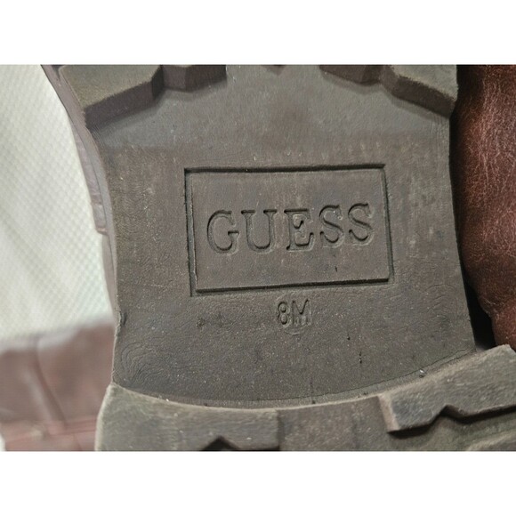 Guess Boots Women's Hailee Tall Riding Brown Knee-High Block Heels Size 8M - Picture 8 of 8